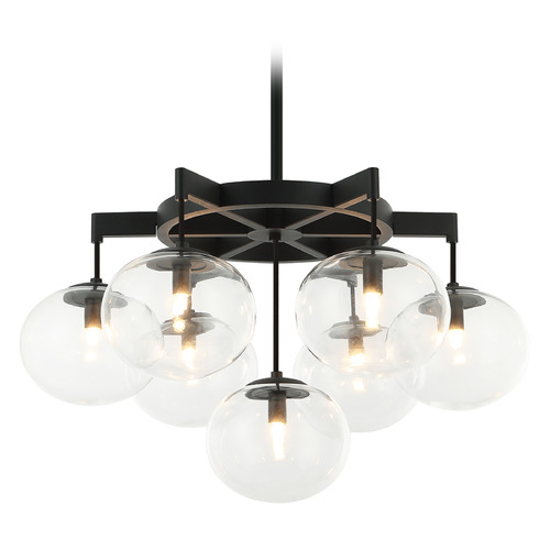 Matteo Lighting Matteo Lighting Bulbus Matte Black LED Chandelier C38107MB