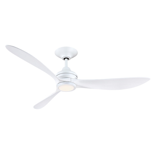 Fanimation Fans Aviara Matte White LED Ceiling Fan with Light