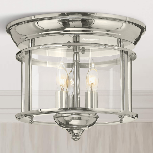 Gentry 11.50-Inch Polished Nickel Flush Mount by Hinkley Lighting