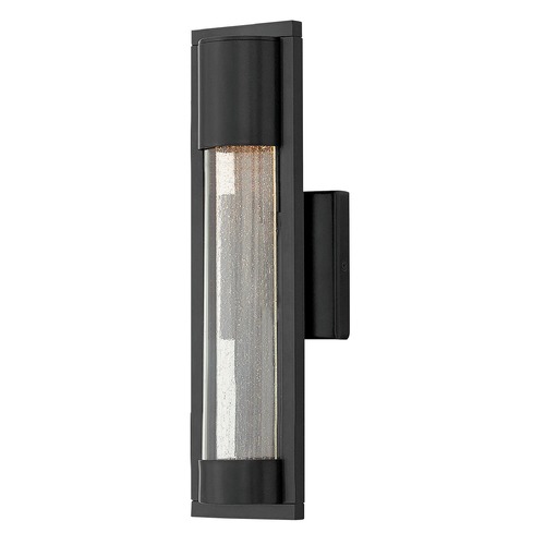 Seeded Glass Outdoor Wall Light Black by Hinkley Lighting