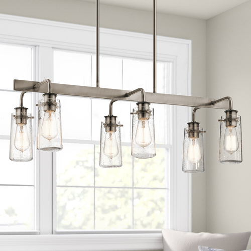 Braelyn 6-Light Linear Chandelier in Pewter by Kichler Lighting
