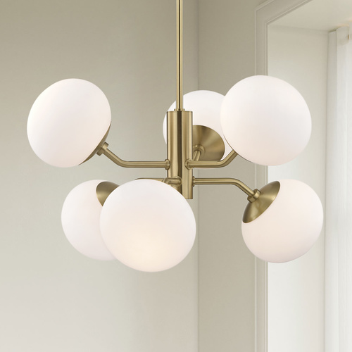 Mitzi by Hudson Valley Estee Chandelier in Brass by Mitzi by Hudson Valley H134806-AGB