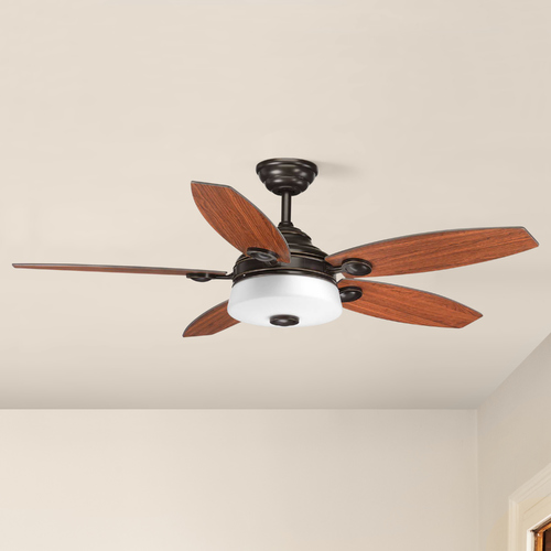 Graceful Antique Bronze LED Ceiling Fan by Progress Lighting