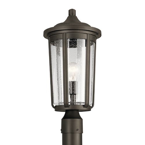 Seeded Glass Post Light Olde Bronze Fairfield by Kichler Lighting