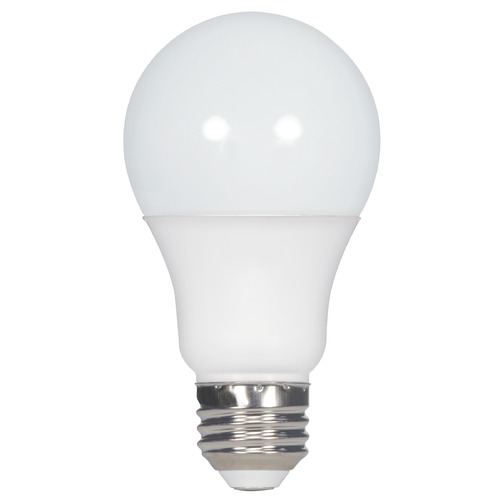 9.8W A19 LED Medium Base 2700K Frosted 220-Degree 120V 2-Pack Dimmable by Satco Lighting