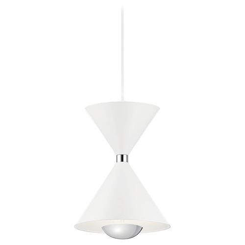 Elan Lighting Kordan 7.75-Inch LED Mini Pendant in Matte White by Elan Lighting 84112MWH