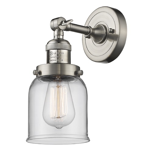 Innovations Lighting Innovations Lighting Small Bell Brushed Satin Nickel Sconce 203-SN-G52