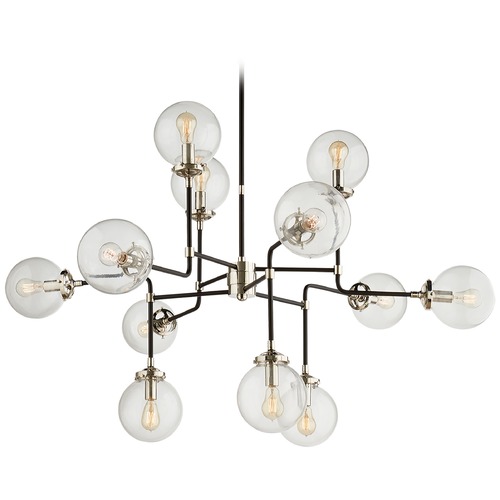 Ian K. Fowler Bistro Medium Chandelier in Nickel by Visual Comfort Signature