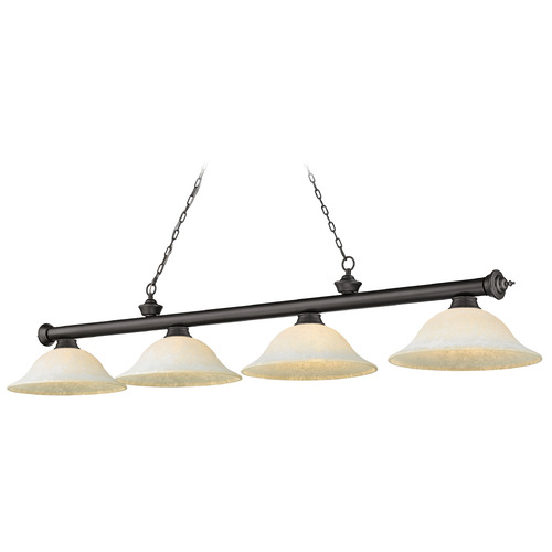 Z-Lite Cordon Bronze Billiard Light by Z-Lite 2306-4BRZ-WM16