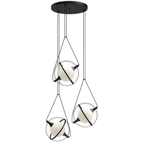 Kuzco Lighting Aries Black LED Multi-Light Pendant by Kuzco Lighting CH76728-BK