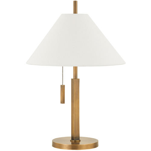 Troy Lighting Troy Lighting Clic Patina Brass Table Lamp with Empire Shade PTL5722-PBR