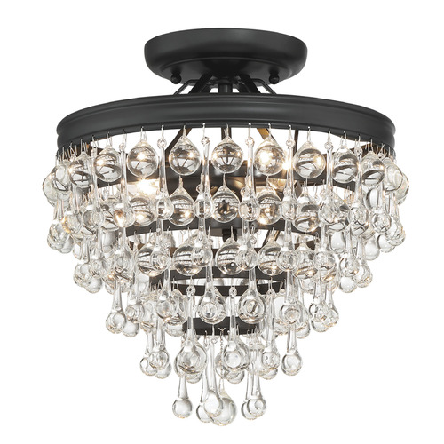 Crystorama Lighting Crystorama Lighting Calypso Matte Black Semi-Flushmount Light 130-MK_CEILING