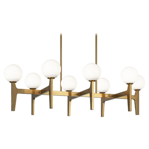 Scriben Aged Gold Brass LED Island Light by Matteo Lighting