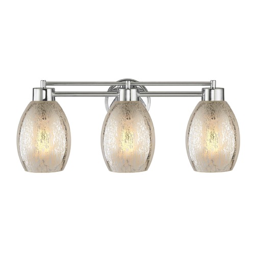 Design Classics Lighting Mercury Glass Chrome Bathroom Light Chrome 703-26 GL1034-MER