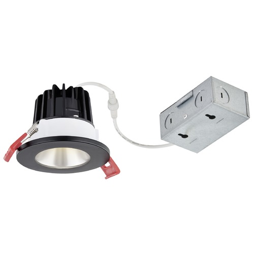 2'' LED Canless 8W Black/Brushed Nickel Recessed Downlight 2700K 38Deg IC Rated By Recesso