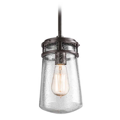 Seeded Glass Outdoor Hanging Light Bronze by Kichler Lighting