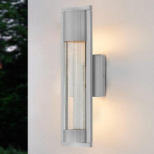 Hinkley Seeded Glass Outdoor Wall Light Titanium Hinkley 1220TT