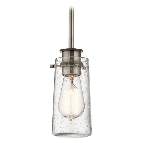 Seeded Glass Mini-Pendant in Pewter by Kichler Lighting