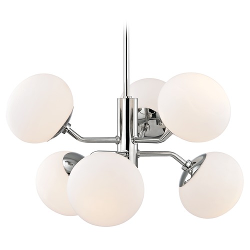 Mitzi by Hudson Valley Estee Chandelier in Polished Nickel by Mitzi by Hudson Valley H134806-PN