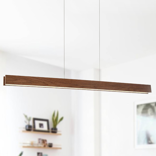 Modern Forms by WAC Lighting Drift 56-Inch LED Linear Pendant in Dark Walnut by Modern Forms PD-58756-DW