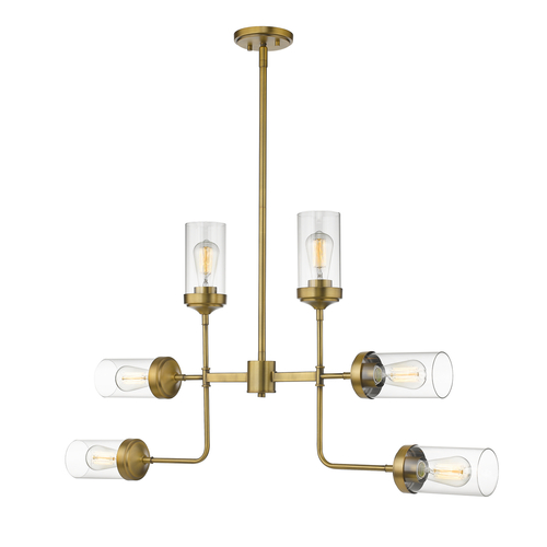 Z-Lite Calliope Foundry Brass Chandelier by Z-Lite 617-6FB