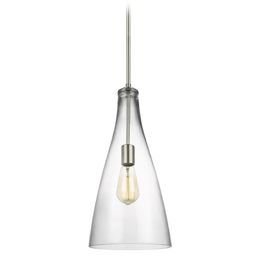 Visual Comfort Studio Collection Arilda Brushed Nickel LED Pendant by Visual Comfort Studio 6537001EN7-962