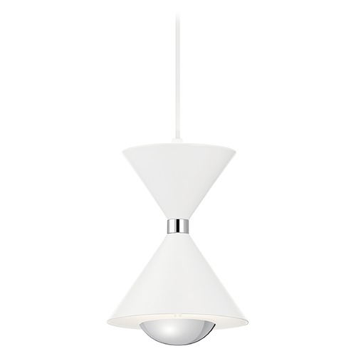 Elan Lighting Kordan 6.25-Inch LED Mini Pendant in Matte White by Elan Lighting 84130MWH