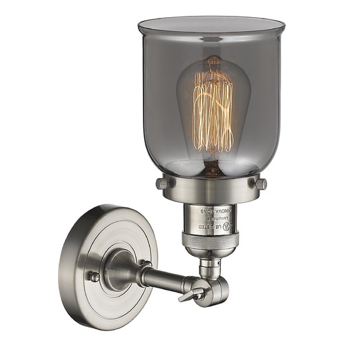 Innovations Lighting Innovations Lighting Small Bell Brushed Satin Nickel Sconce 203-SN-G53