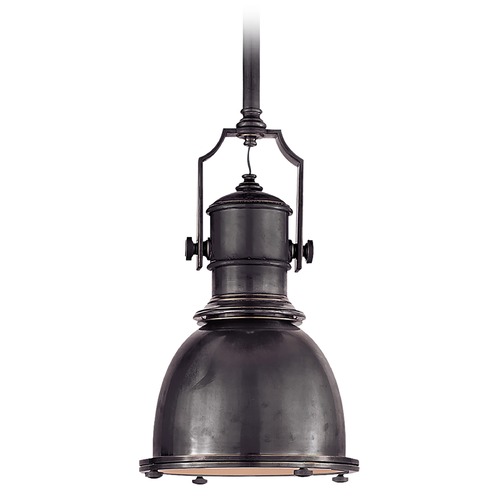Visual Comfort Signature Collection E.F. Chapman Country Industrial Pendant in Bronze by Visual Comfort Signature CHC5133BZBZ
