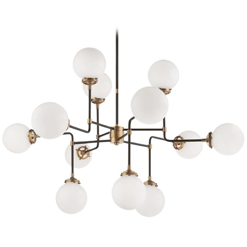 Ian K. Fowler Bistro Chandelier in Antique Brass by Visual Comfort Signature