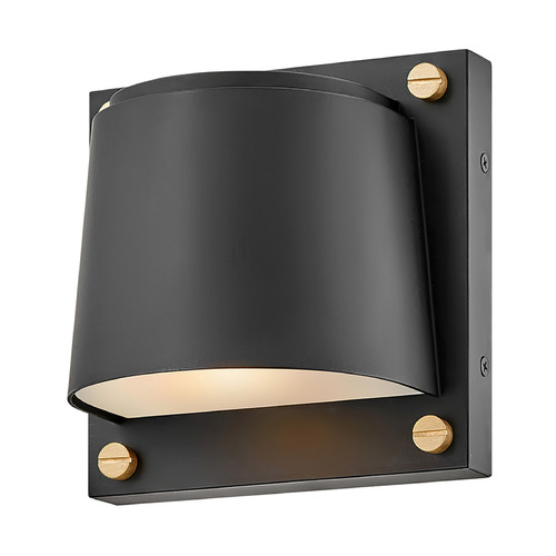 Hinkley Scout Black & Brass LED Outdoor Wall Light