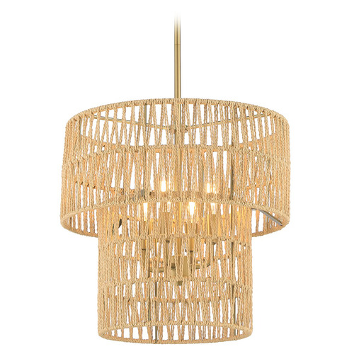 Bungalow Heaven Soft Brass Pendant by Minka Lavery