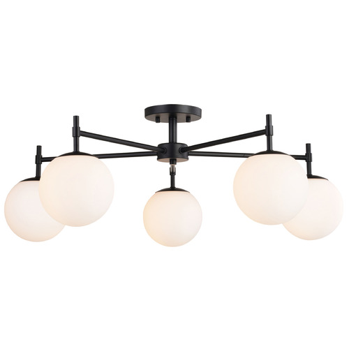 Vaxcel Lighting Armitage Matte Black Semi-Flushmount Light