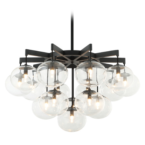 Matteo Lighting Matteo Lighting Bulbus Matte Black LED Chandelier C38116MB
