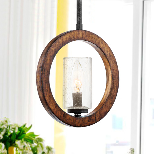 Grand Bank 9-Inch Wide Convertible Pendant in Auburn Stain by Kichler Lighting