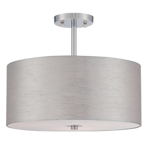 Lite Source Lighting Silvain Chrome Semi-Flush Mount by Lite Source Lighting LS-5570C/SIL