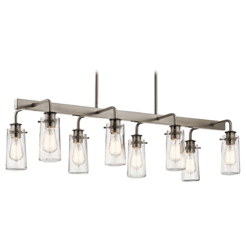 Kichler Lighting Braelyn 8-Light Linear Chandelier in Classic Pewter by Kichler Lighting 43457CLP