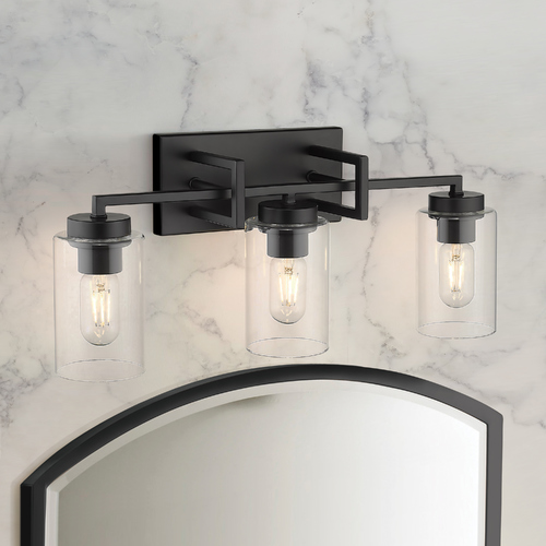 Tribeca 22.50-Inch Black Bath Light by Golden Lighting