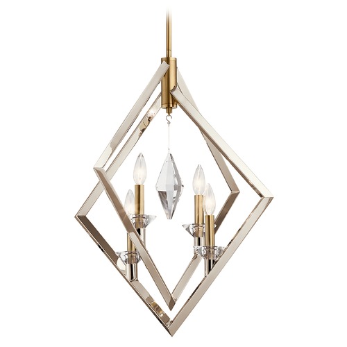 Kichler Lighting Layan 4-Light Polished Nickel & Brass Pendant by Kichler Lighting 43051PN