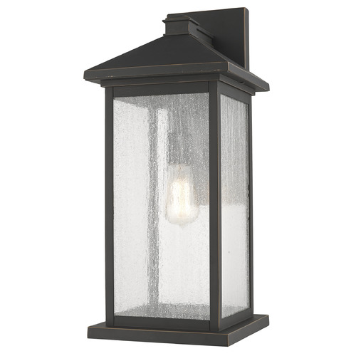 Portland Oil Rubbed Bronze Outdoor Wall Light by Z-Lite