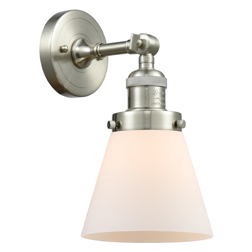 Innovations Lighting Innovations Lighting Small Cone Brushed Satin Nickel Sconce 203-SN-G61