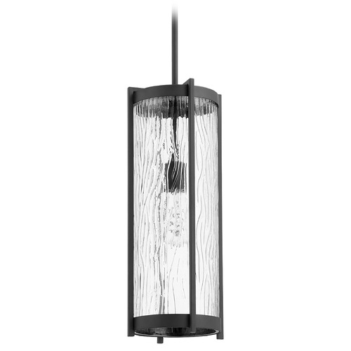 Noir Pendant with Cylindrical Shade by Quorum Lighting