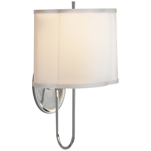 Visual Comfort Signature Collection Barbara Barry Simple Scallop Sconce in Soft Silver by Visual Comfort Signature BBL2017SSS