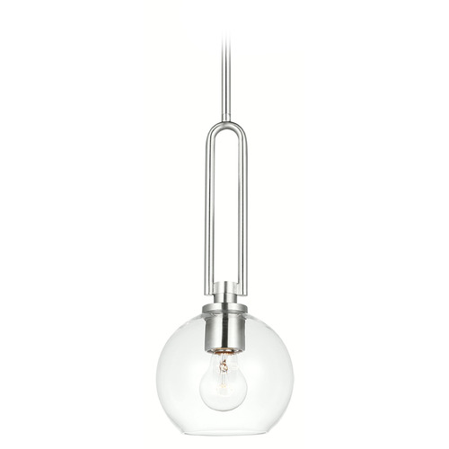 Visual Comfort Studio Collection Visual Comfort Studio Collection Codyn Brushed Nickel Mini-Pendant Light with Globe Shade 6155701-962