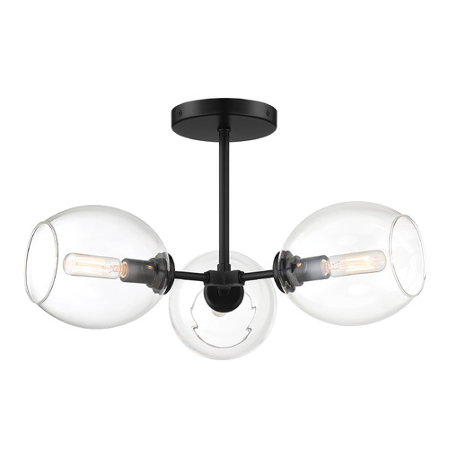 George Kovacs Lighting Nexpo 3-Light Semi-Flush Mount in Coal by George Kovacs P1363-66A