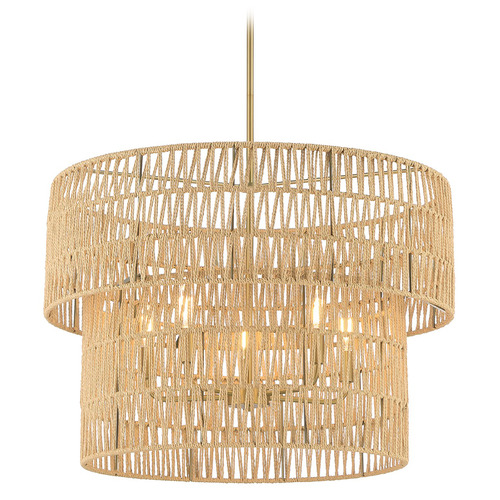 Bungalow Heaven Soft Brass Pendant by Minka Lavery
