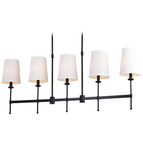 Vaxcel Lighting Camden Matte Black Island Light