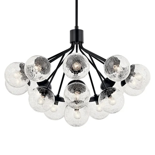 Silvarious Convertible Chandelier in Black by Kichler Lighting