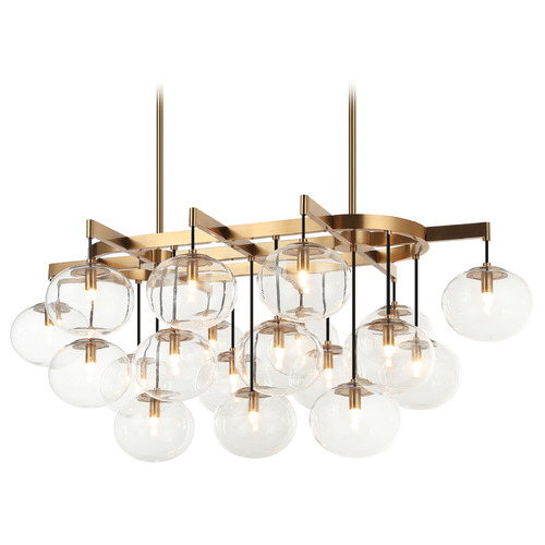 Matteo Lighting Bulbus Aged Gold Brass LED Island Light