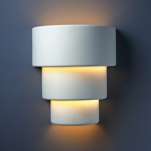 Justice Design Group Outdoor Wall Light in Bisque Finish CER-2235W-BIS